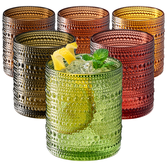 TEEK - Fortuna Hobnail Lowball Glassware Set of 6 HOME DECOR TEEK KS