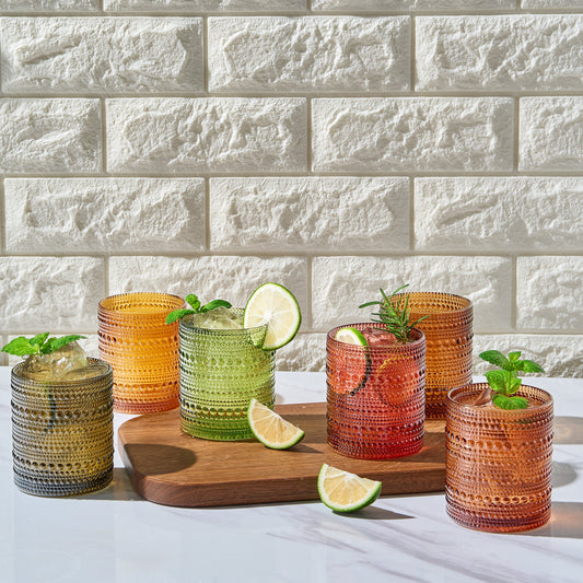 TEEK - Fortuna Hobnail Lowball Glassware Set of 6 HOME DECOR TEEK KS