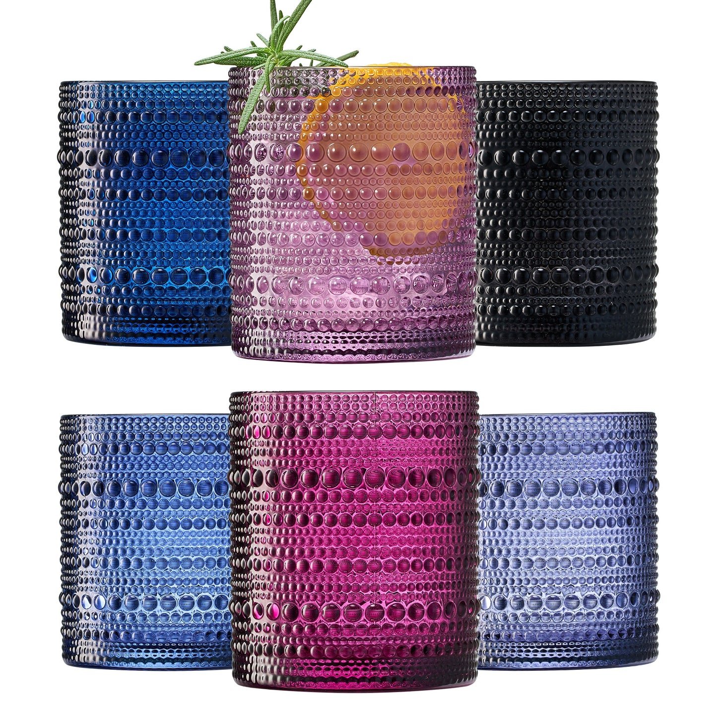 TEEK - Fortuna Hobnail Lowball Glassware Set of 6 HOME DECOR TEEK KS