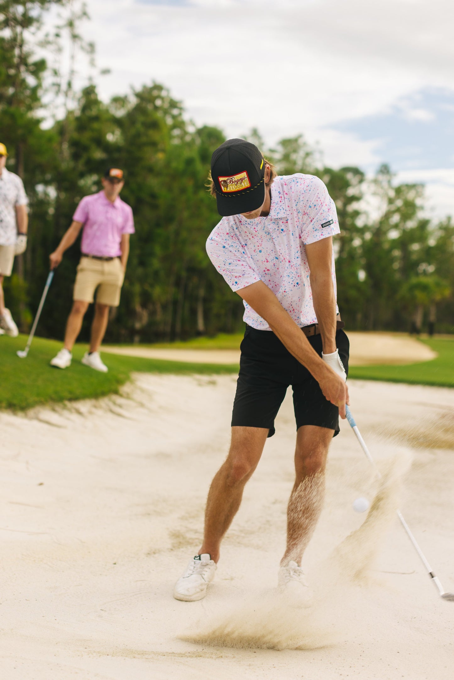 TEEK - Paint Splatter Polo White TOPS TEEK SIG