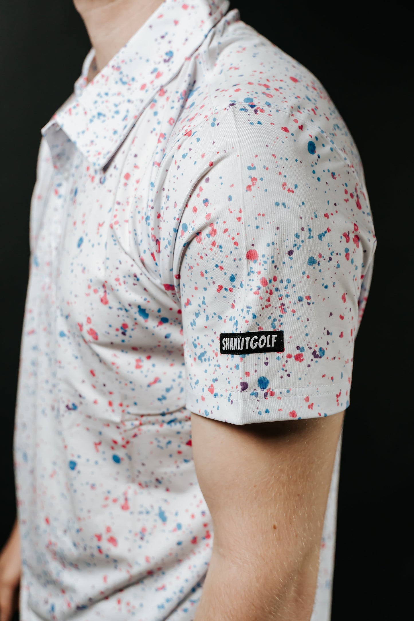TEEK - Paint Splatter Polo White TOPS TEEK SIG