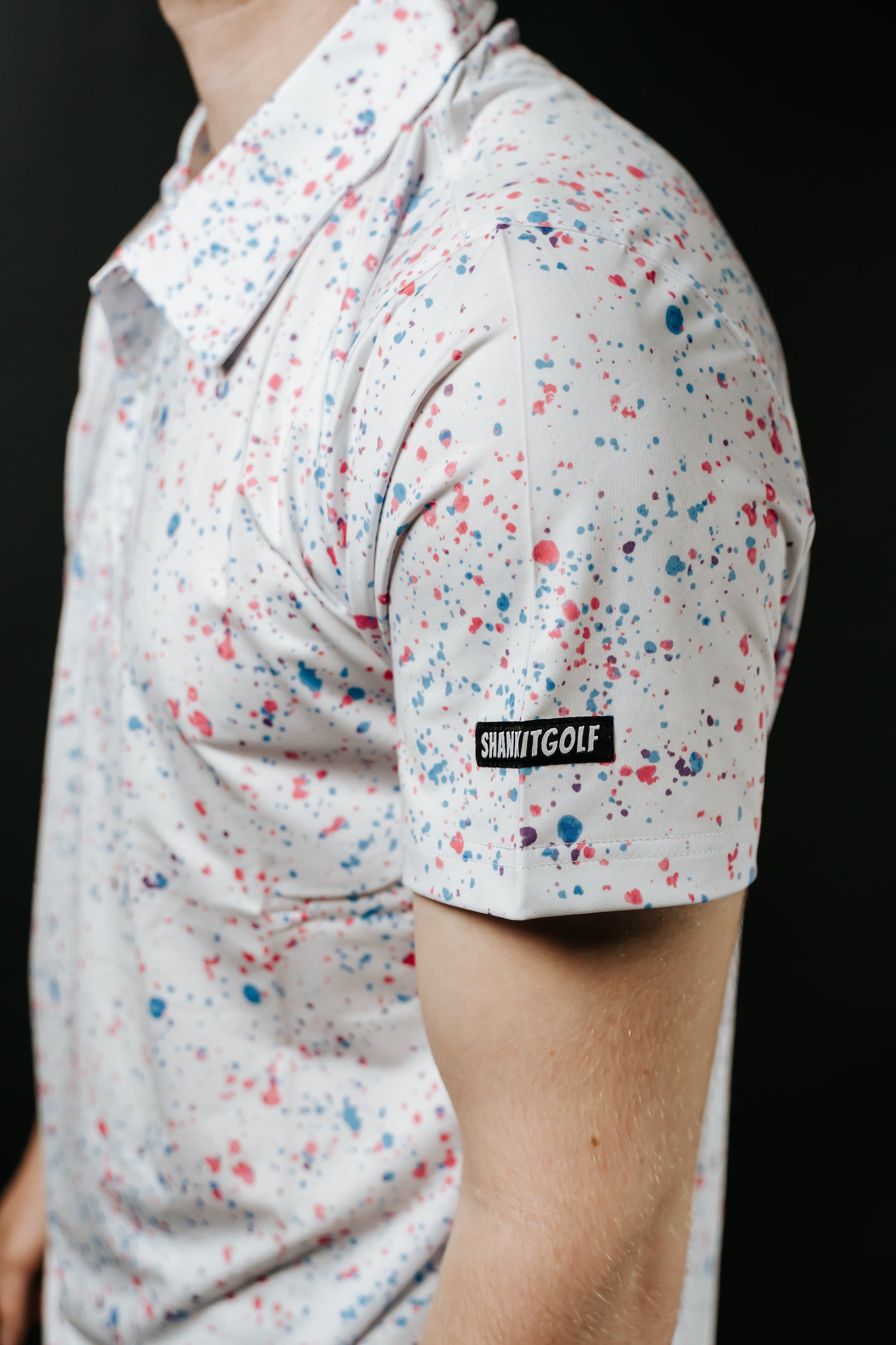 TEEK - Paint Splatter Polo White TOPS TEEK SIG