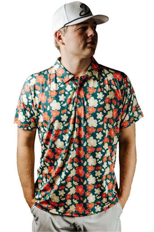 TEEK - Azalea Green Polo TOPS TEEK SIG