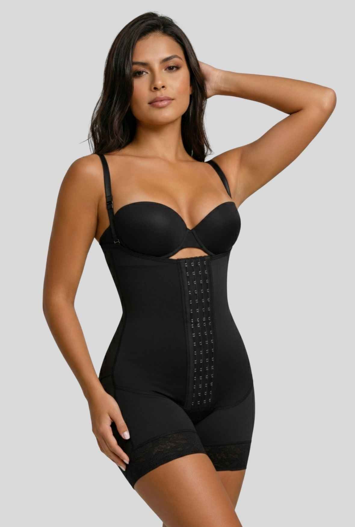 TEEK - Mid Thigh Hook & Eye Bodysuit LINGERIE TEEK VS XS Black