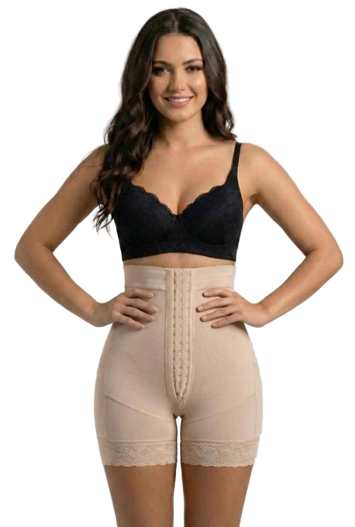 TEEK - Mid Thigh Hook & Eye High Waist Short UNDERWEAR TEEK VS XS Nude