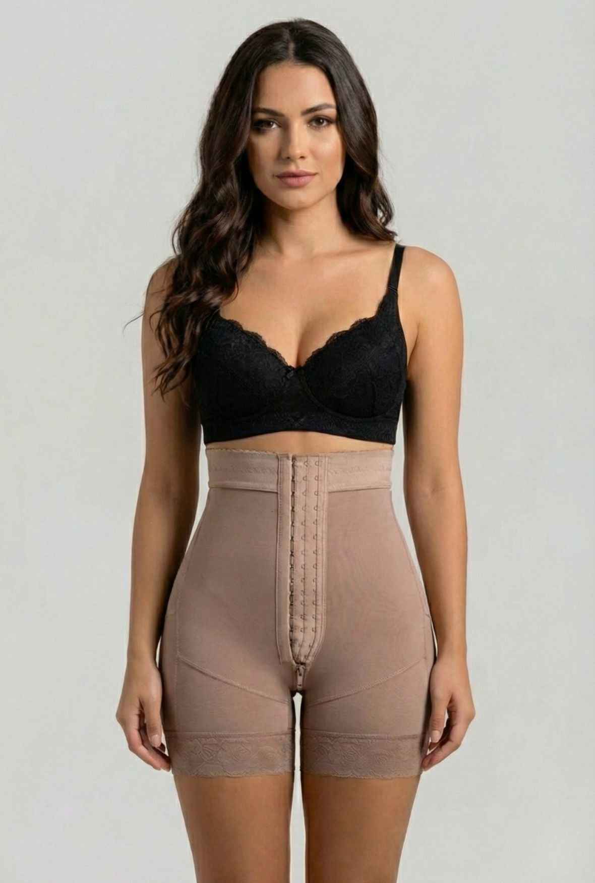 TEEK - Mid Thigh Hook & Eye High Waist Short UNDERWEAR TEEK VS XS Mocha