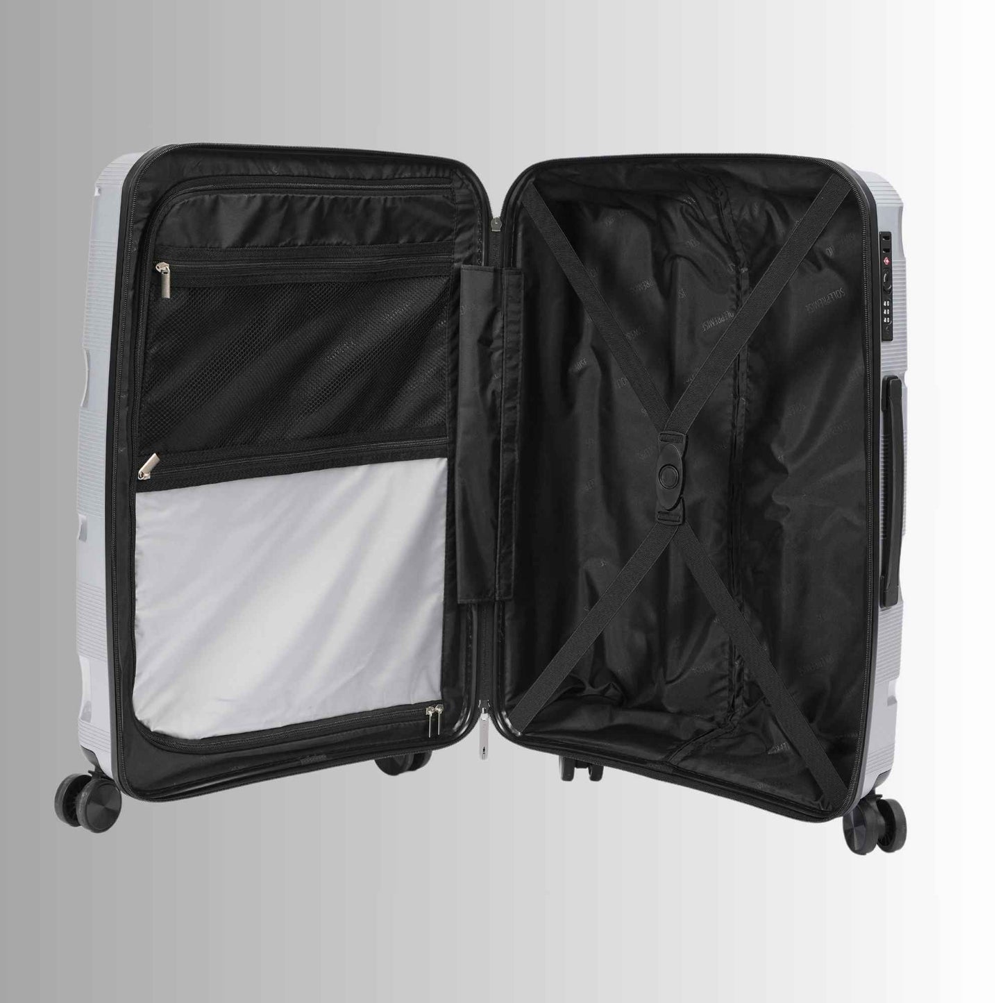 TEEK - 24-inch Silver Hardcase Roller Luggage BAG TEEK SP