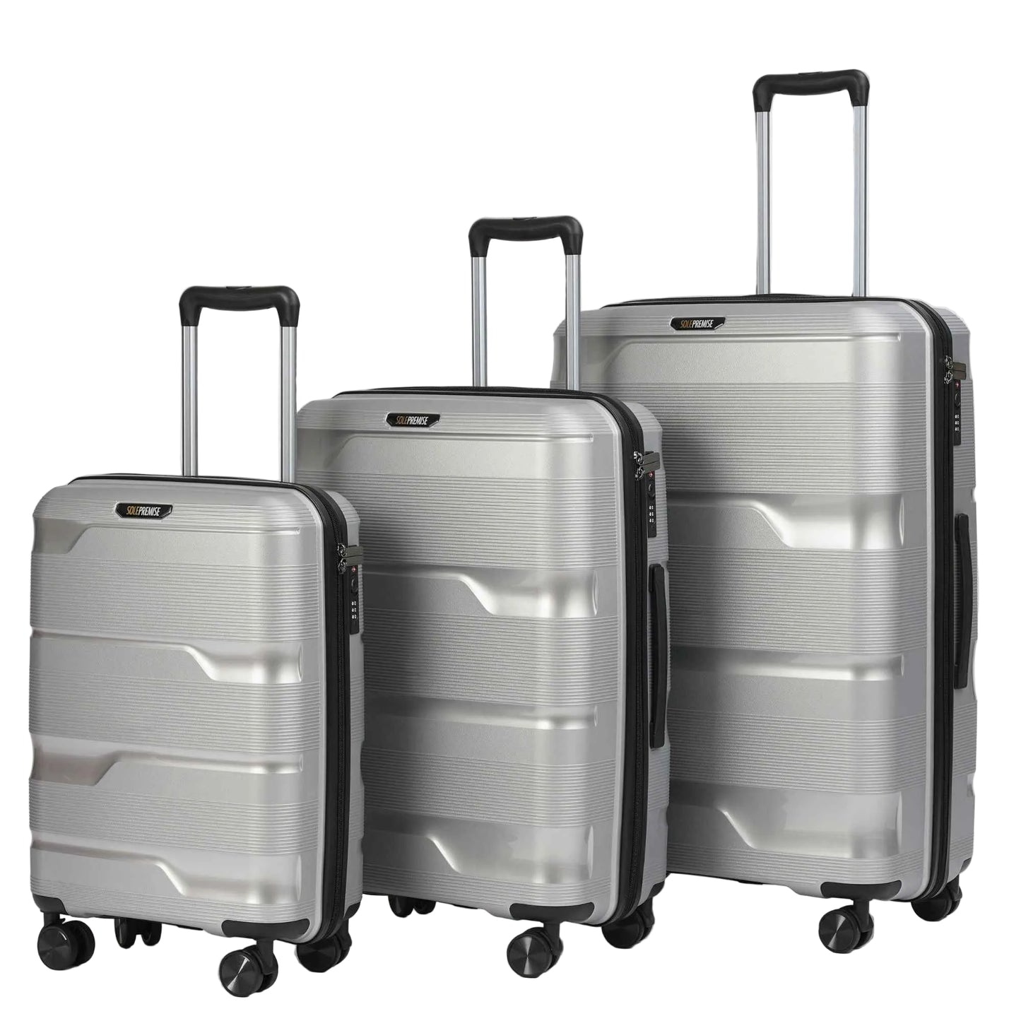 Silver Hardcase Roller Luggage Set (28', 24' and 20')