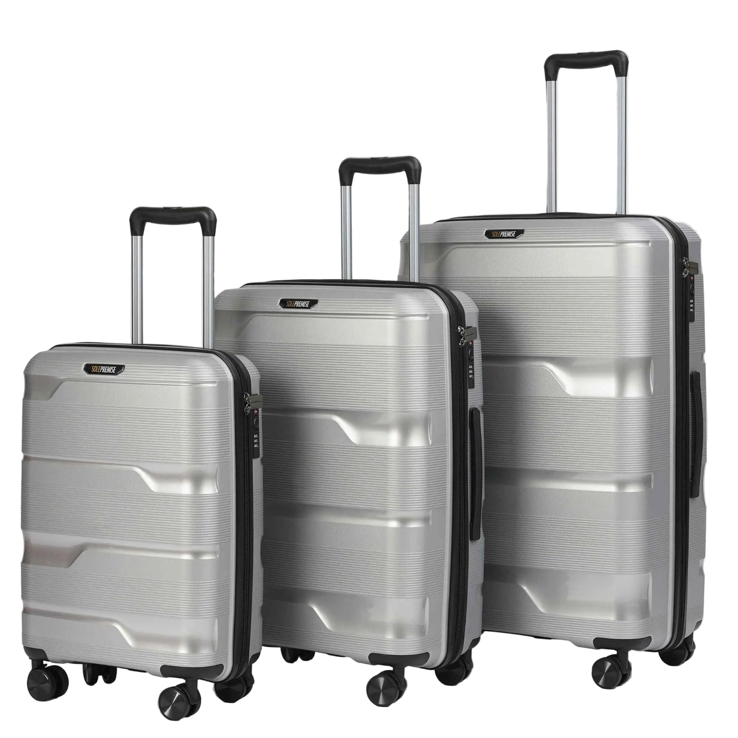 Silver Hardcase Roller Luggage Set (28', 24' and 20')