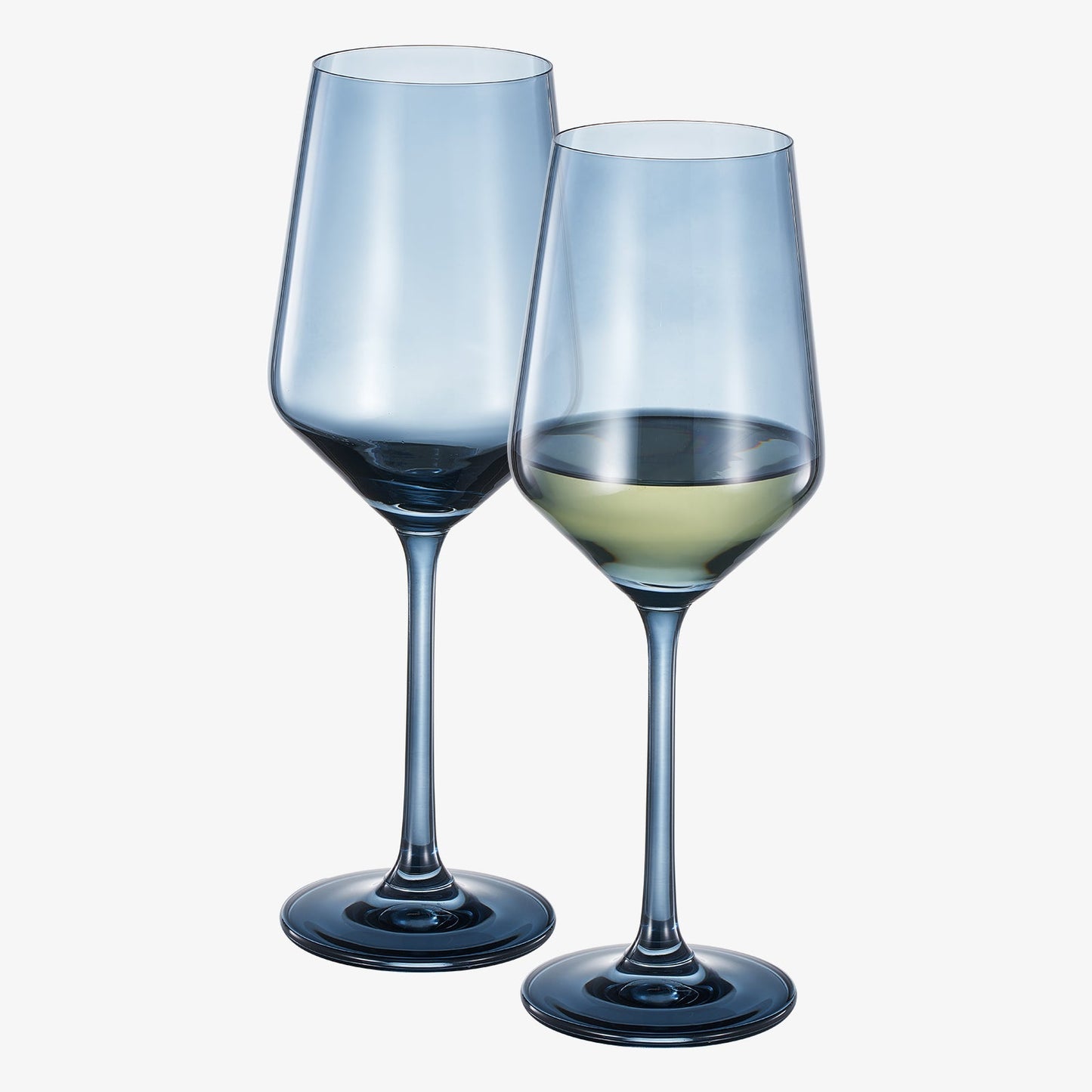 TEEK - Tonal Stemmed Wine Glassware Cloudy Blue Set HOME DECOR TEEK KS