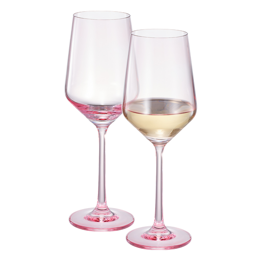 TEEK - Monet Stemmed Wine Glassware Magenta Set HOME DECOR TEEK KS