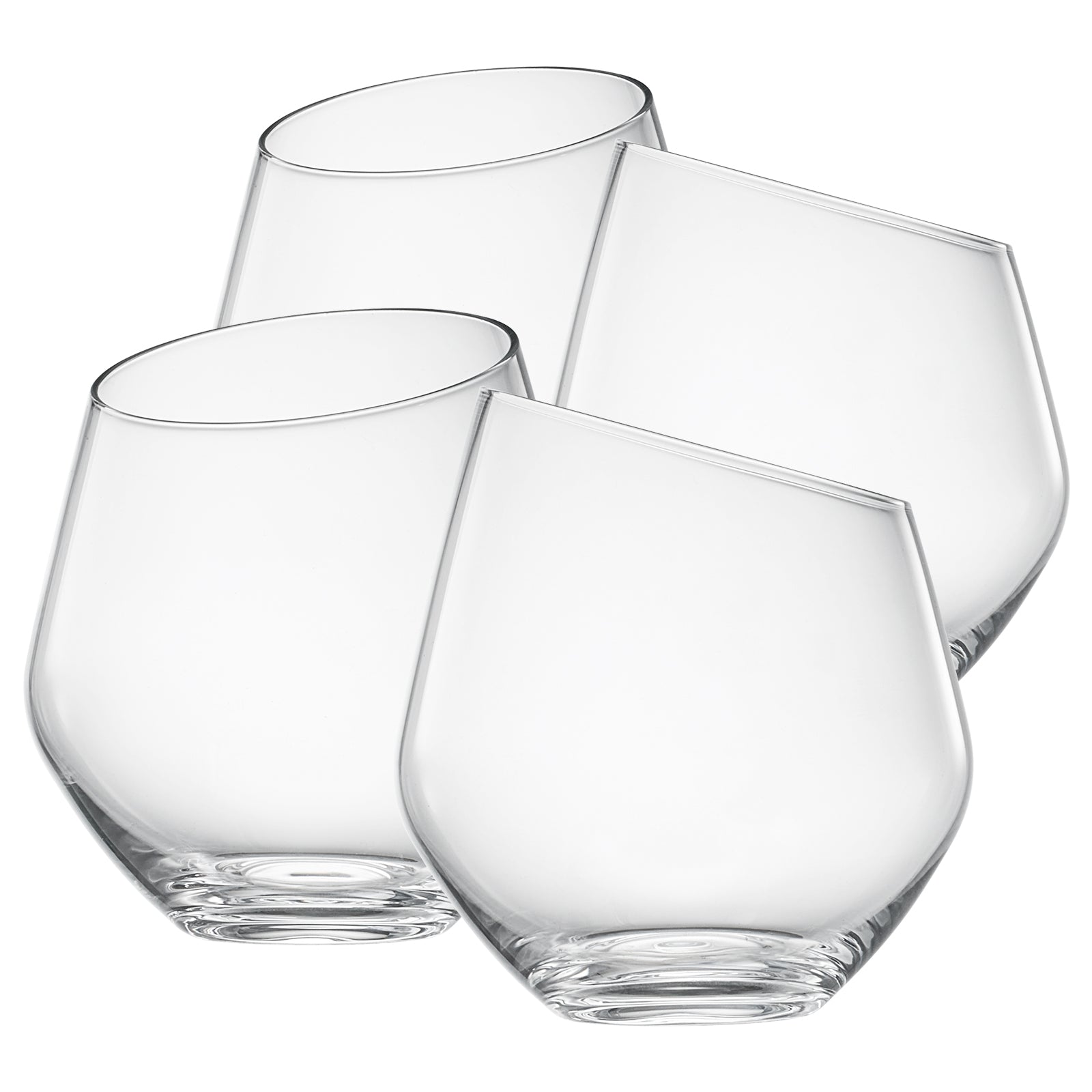 TEEK - Classica Slanted Stemless Wine Glassware Set HOME DECOR TEEK KS