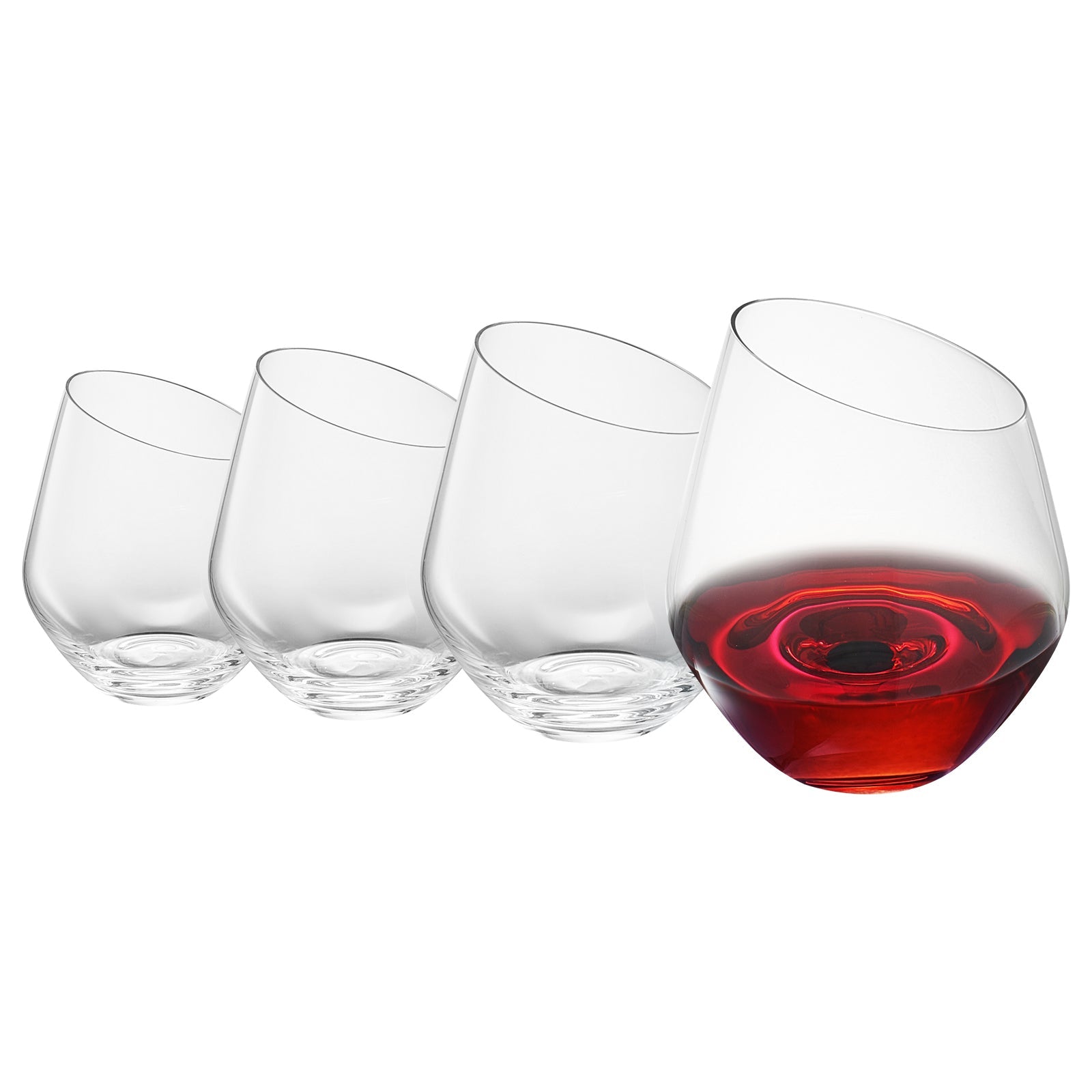 TEEK - Classica Slanted Stemless Wine Glassware Set HOME DECOR TEEK KS