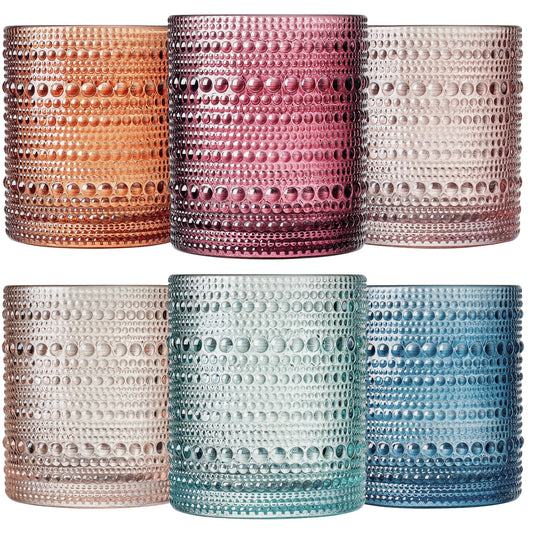 TEEK - Tonal Hobnail Lowball Glassware Spring Set of 6 HOME DECOR TEEK KS