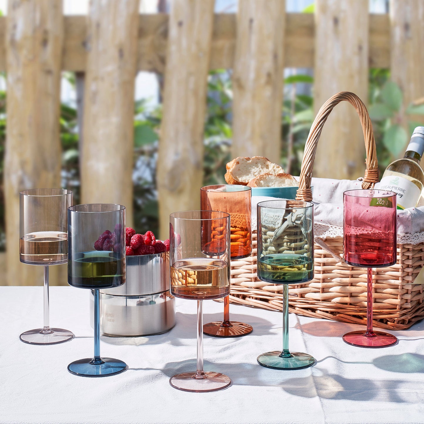 TEEK - Tonal Acrylic Stemmed Square Wine Glassware Set HOME DECOR TEEK KS