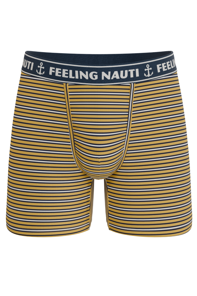 The Regatta | Navy and Yellow Terry Ball Hammock® Boxer Boxers - Terry Shinesty