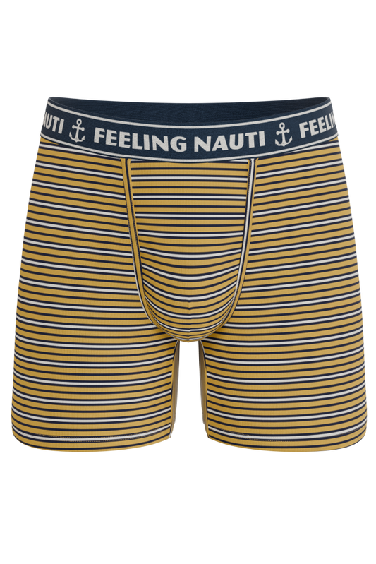 The Regatta | Navy and Yellow Terry Ball Hammock® Boxer Boxers - Terry Shinesty
