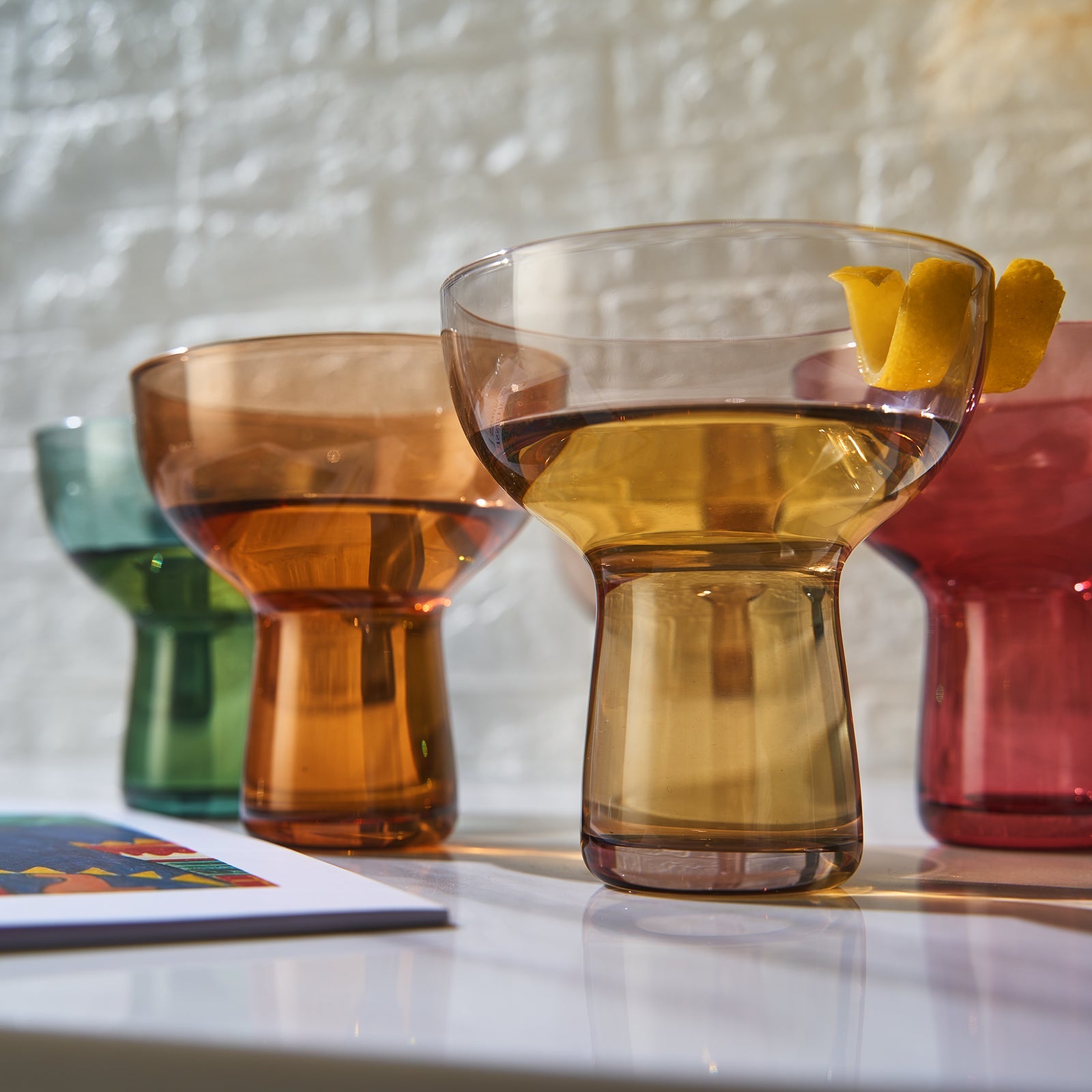 TEEK - Tonal Margarita Cocktail Glassware Set of 6 HOME DECOR TEEK KS