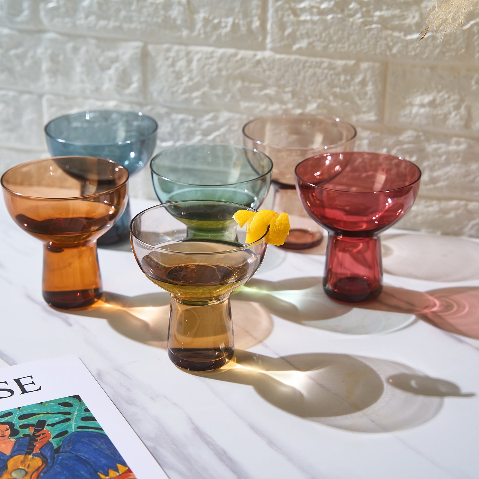 TEEK - Tonal Margarita Cocktail Glassware Set of 6 HOME DECOR TEEK KS