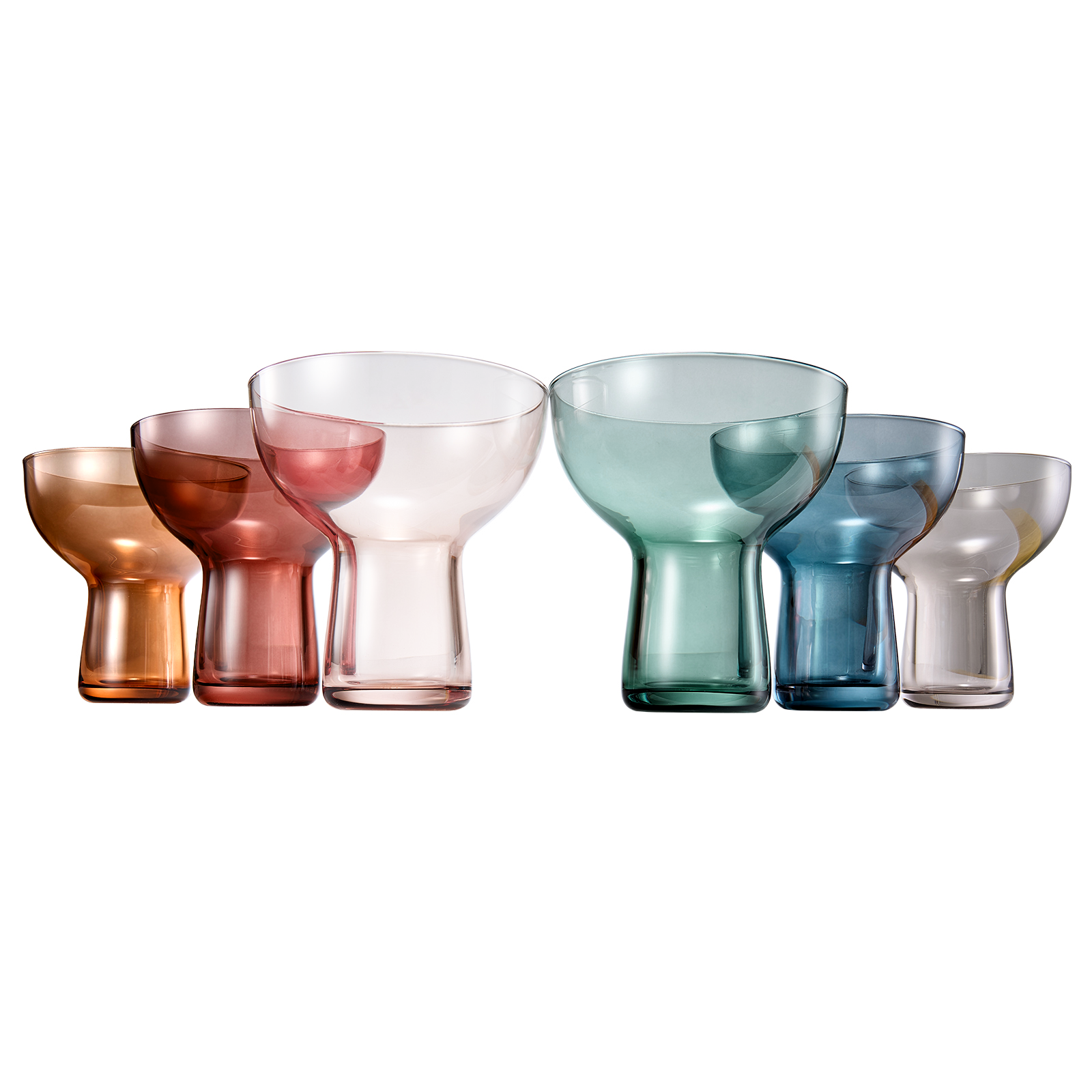 TEEK - Tonal Margarita Cocktail Glassware Set of 6 HOME DECOR TEEK KS