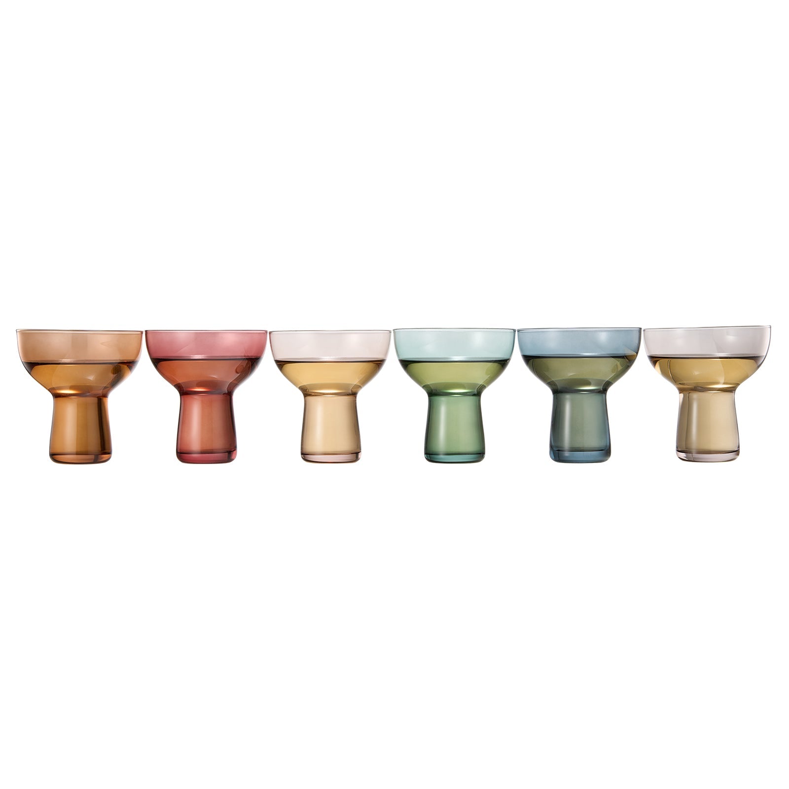 TEEK - Tonal Margarita Cocktail Glassware Set of 6 HOME DECOR TEEK KS