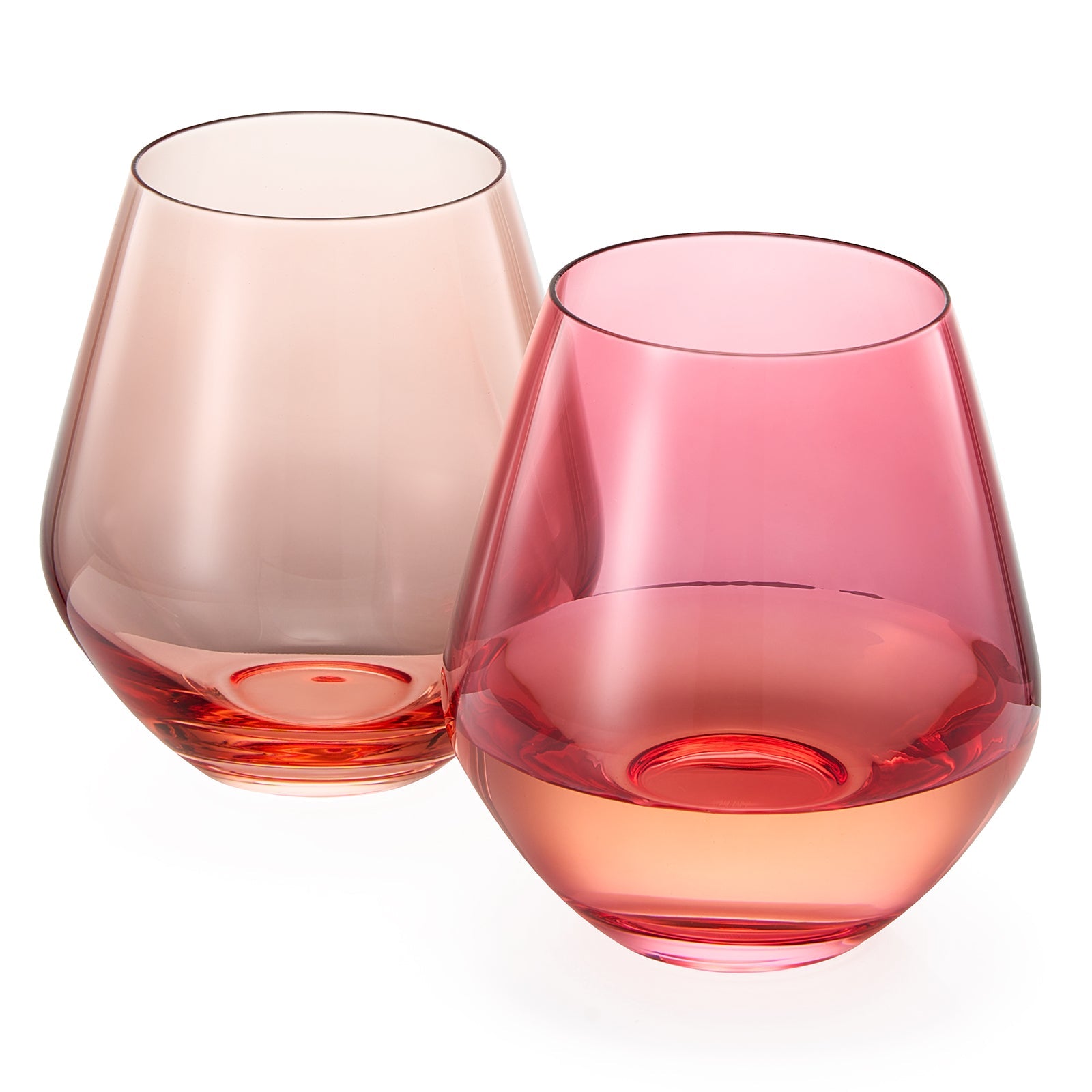 TEEK - Flora Stemless Wine Glassware Set HOME DECOR TEEK KS Coral