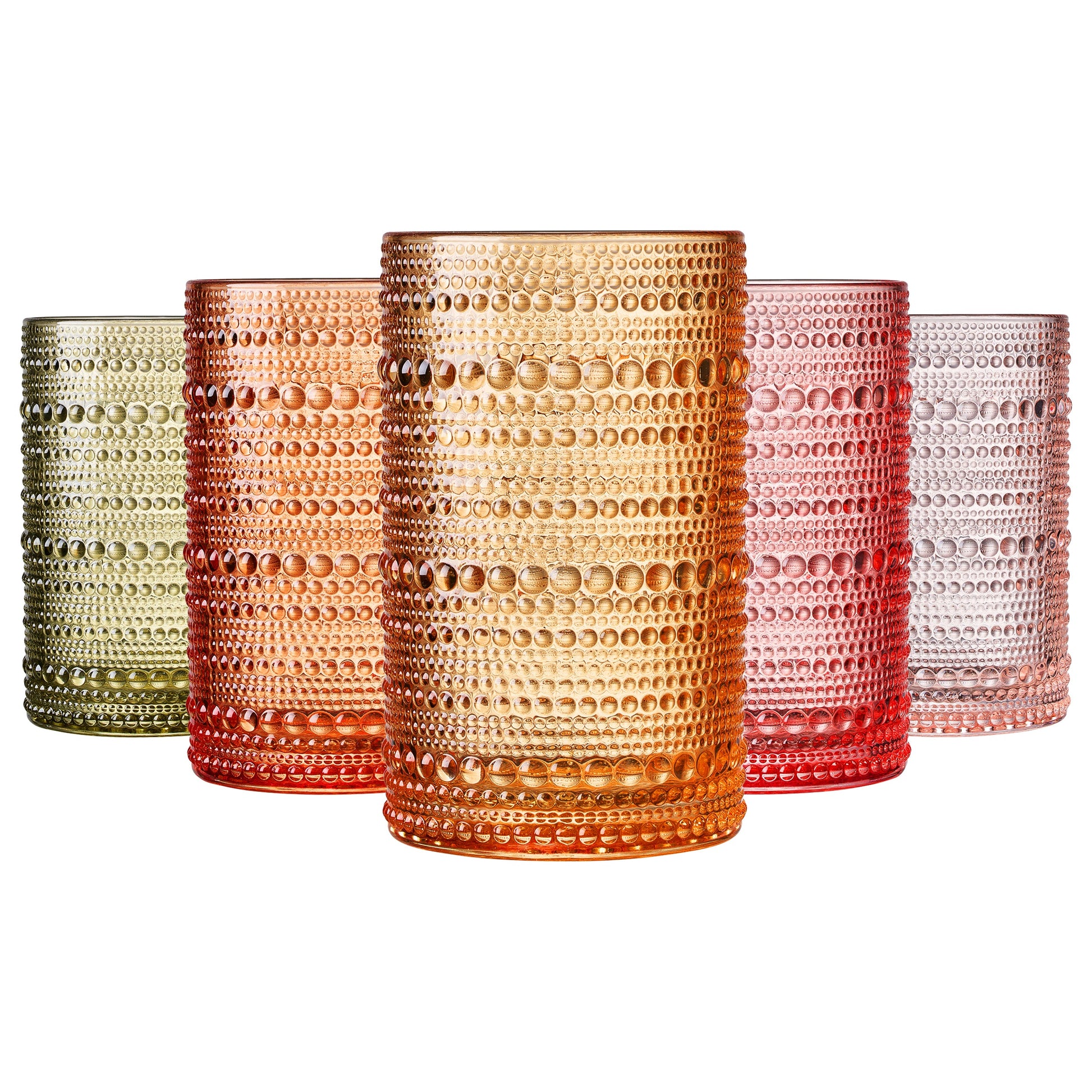 TEEK - Fortuna Hobnail Highball Glassware Set of 5 HOME DECOR TEEK KS