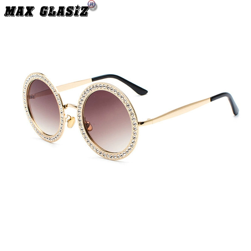 TEEK - Round Large Rim Spectacular Sunglasses EYEGLASSES theteekdotcom Gold frame/gradient tea  