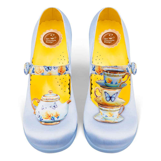 Tea Party Women's Mary Jane Mid Heels Mid Heels Hot Chocolate Design