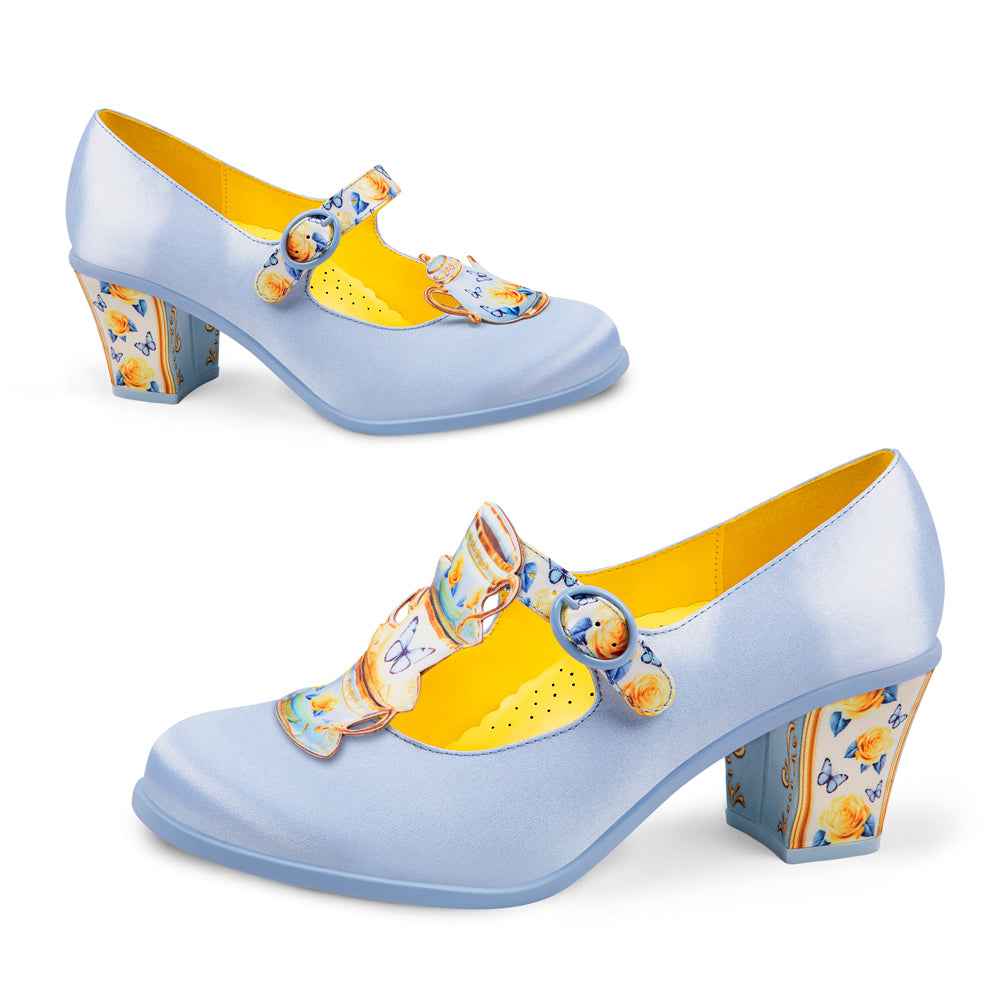 Tea Party Women's Mary Jane Mid Heels Mid Heels Hot Chocolate Design