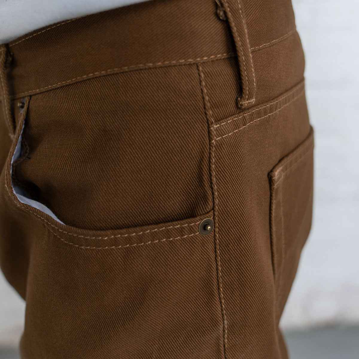 TEEK - 100% Cotton Tailored Fit Brown JEANS TEEK DDA