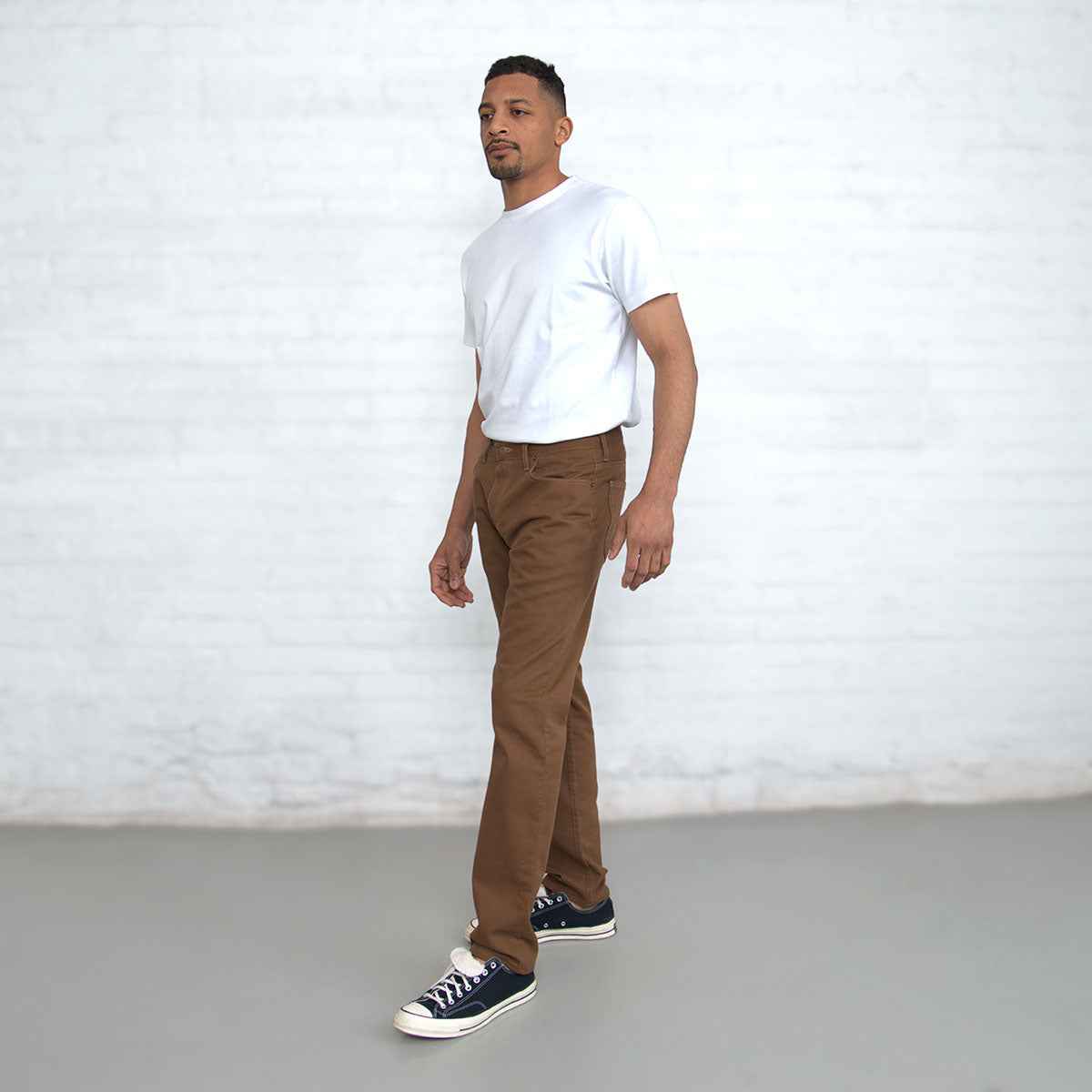 TEEK - 100% Cotton Tailored Fit Brown JEANS TEEK DDA 28 28