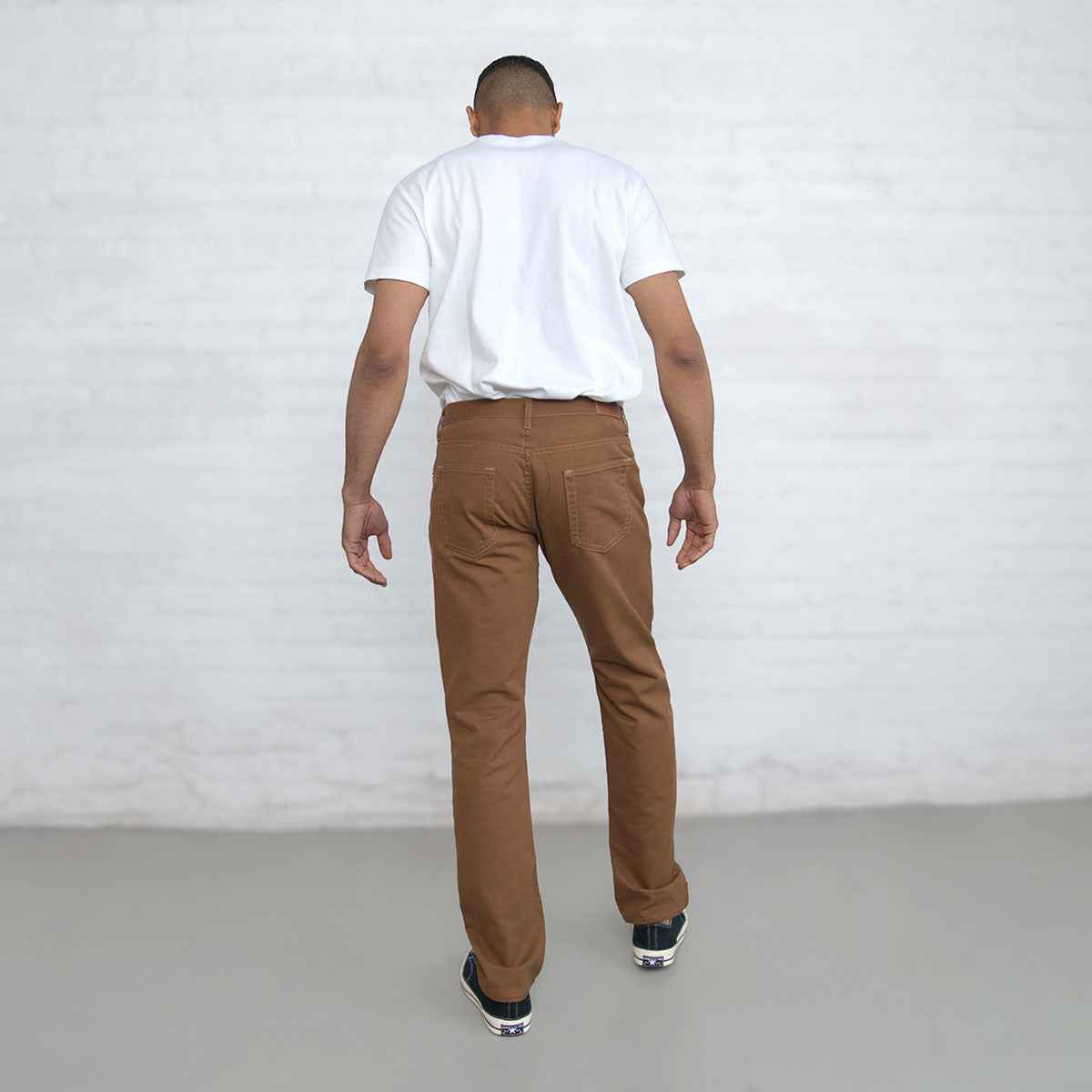 TEEK - 100% Cotton Tailored Fit Brown JEANS TEEK DDA