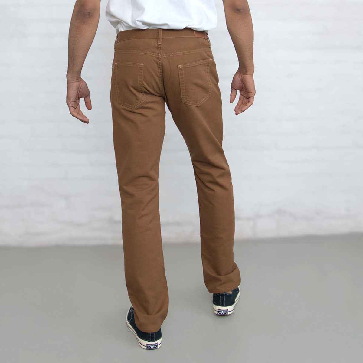 TEEK - 100% Cotton Tailored Fit Brown JEANS TEEK DDA