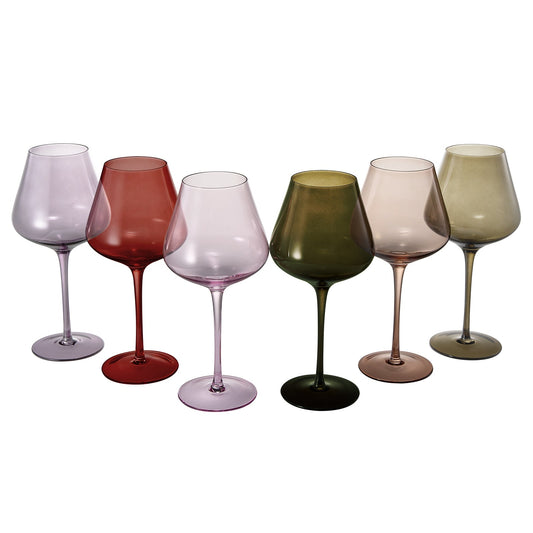 TEEK - Stagioni Stemmed Wine Glassware Set | Fall Leaves HOME DECOR TEEK KS