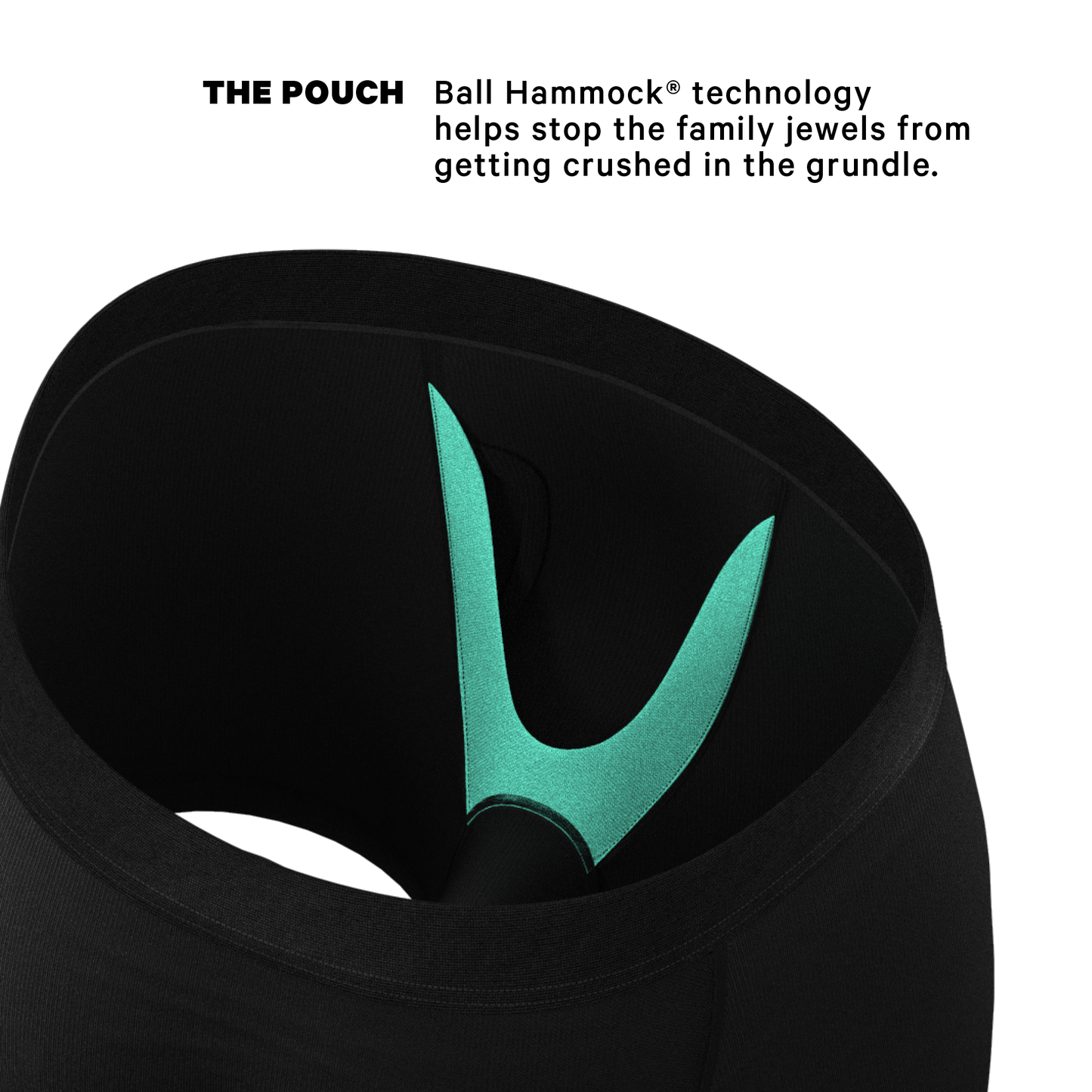 TEEK - The 009 | Black Tuxedo Ball Hammock® Pouch Underwear With Fly UNDERWEAR TEEK SH