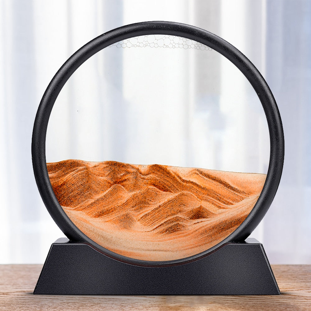 TEEK - Moving Sand Art 3D Hourglass Decor HOME DECOR theteekdotcom Yellow 12 inch 