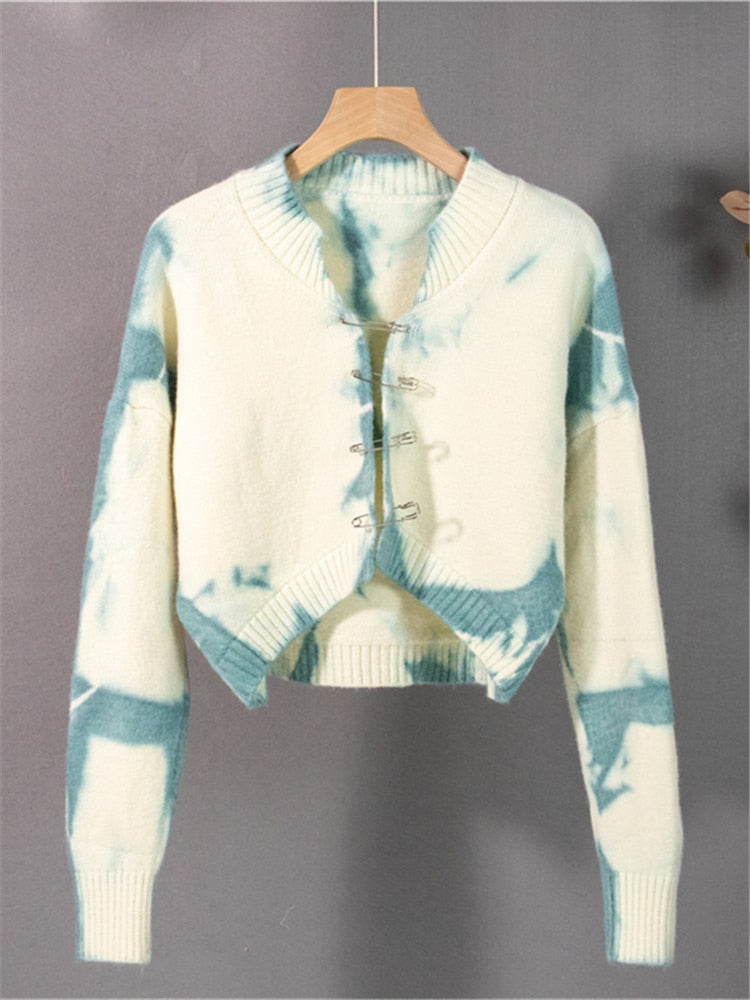 TEEK - Pinned Tie Dye Sweater TOPS theteekdotcom Beige One Size 