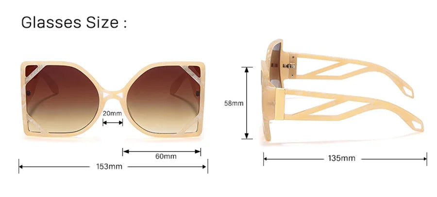 TEEK - Square Side Deco Sunglasses EYEGLASSES theteekdotcom   