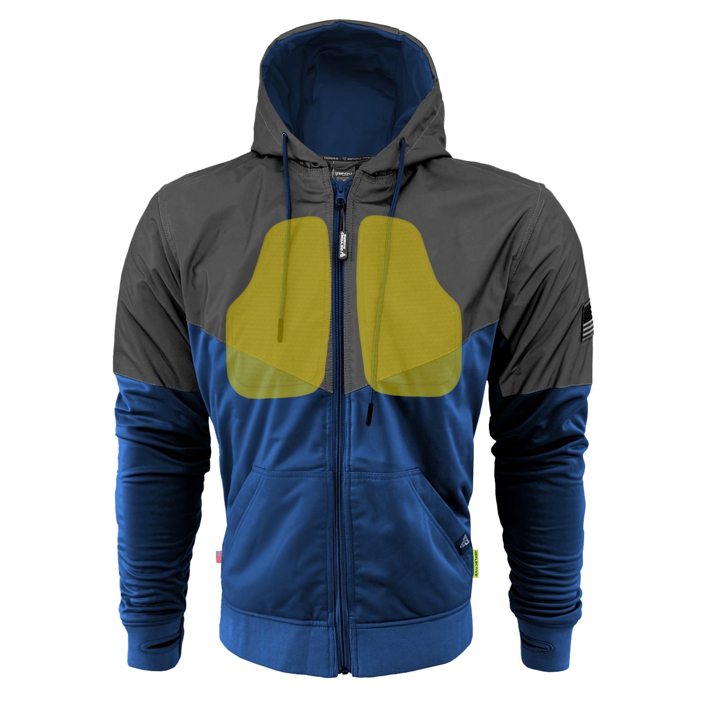 TEEK - Mens Ultra Reflective Padded Hoodie Blue Nebula JACKET TEEK BR Blue Nebula XXS