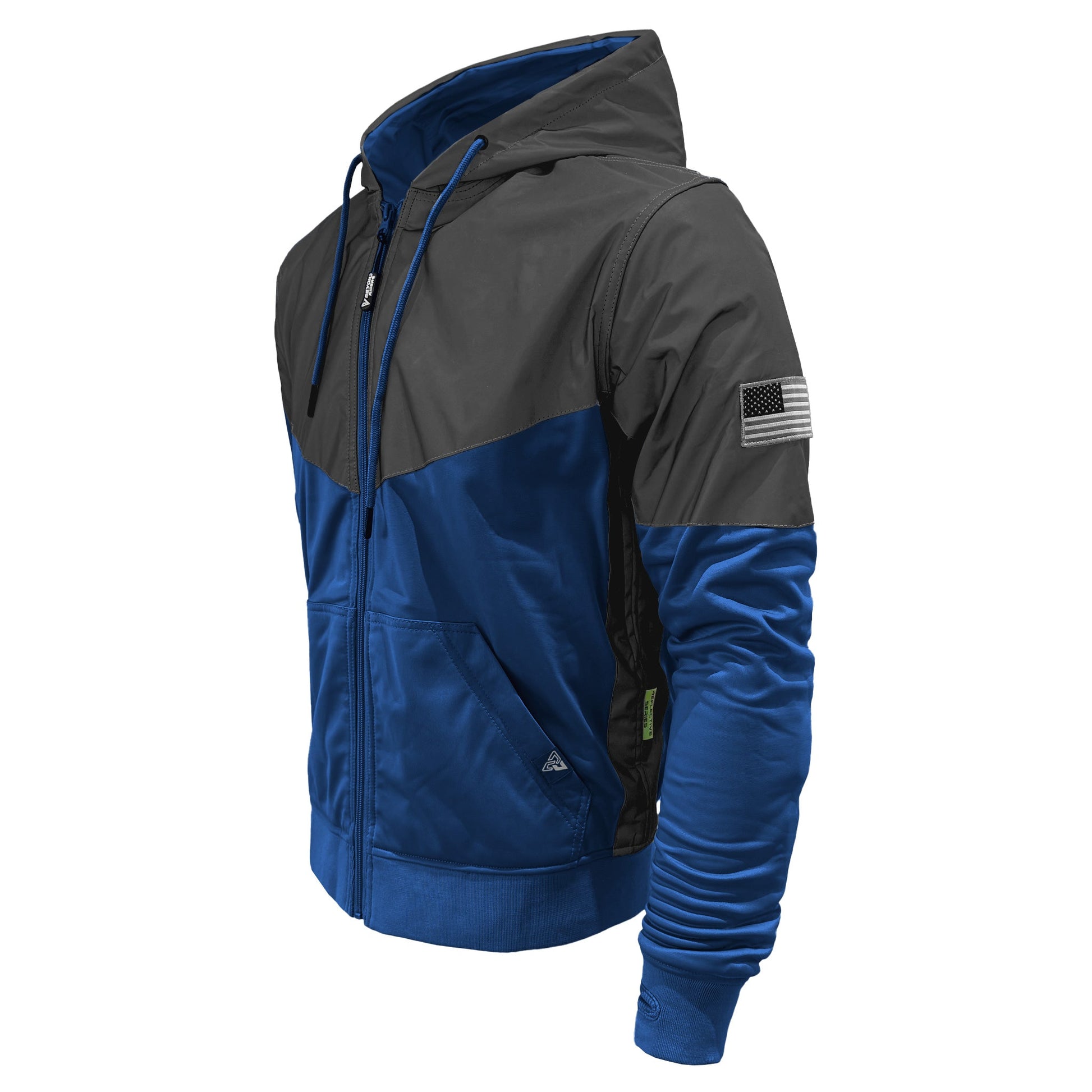 TEEK - Mens Ultra Reflective Padded Hoodie Blue Nebula JACKET TEEK BR