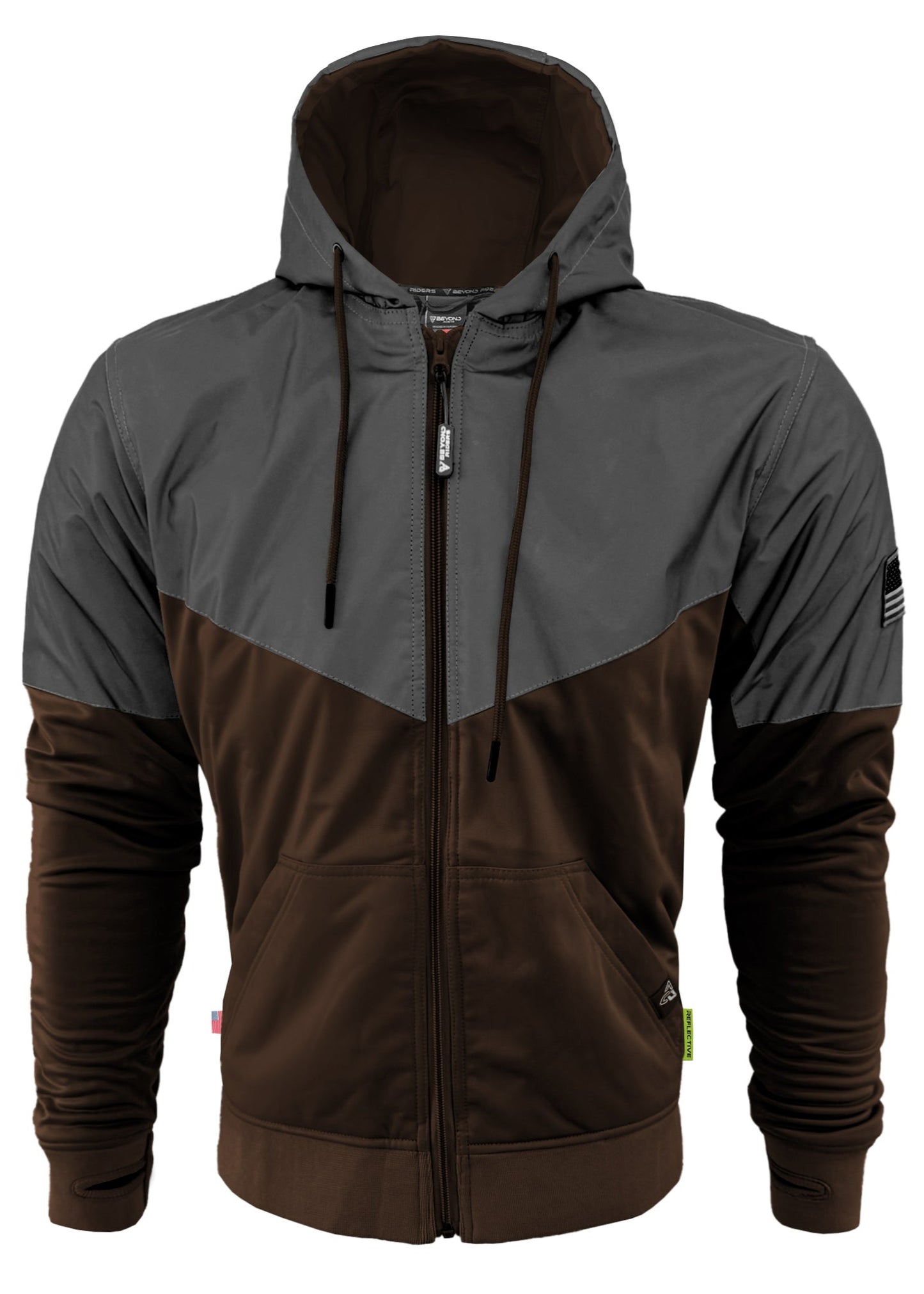 TEEK - Mens Ultra Reflective PaddedHoodie Brown Nebula JACKET TEEK BR