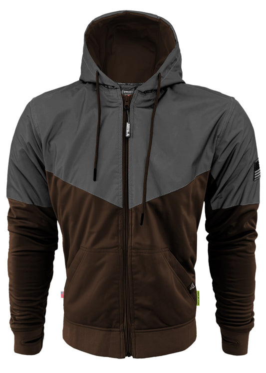TEEK - Mens Ultra Reflective PaddedHoodie Brown Nebula JACKET TEEK BR