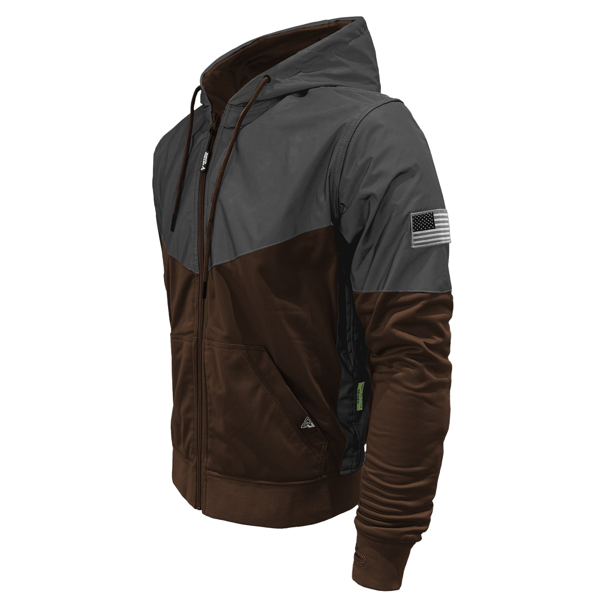 TEEK - Mens Ultra Reflective PaddedHoodie Brown Nebula JACKET TEEK BR