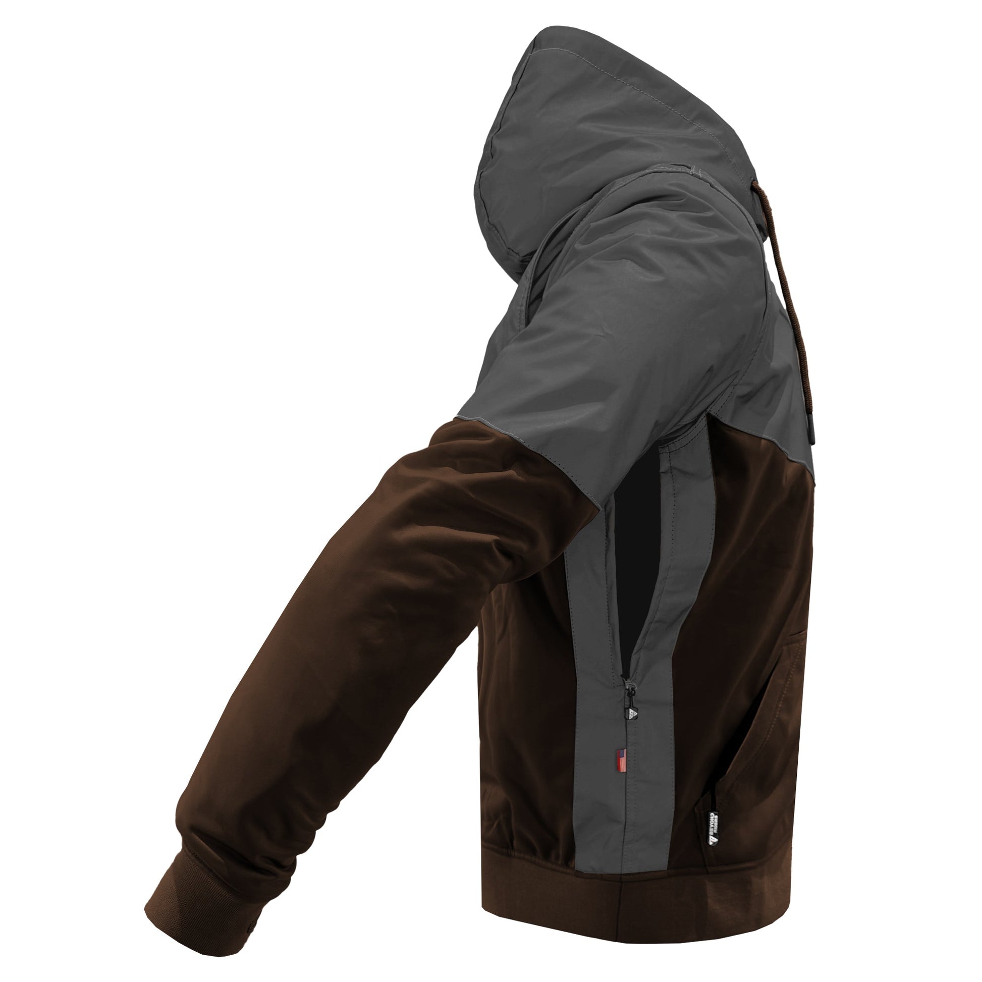 TEEK - Mens Ultra Reflective PaddedHoodie Brown Nebula JACKET TEEK BR