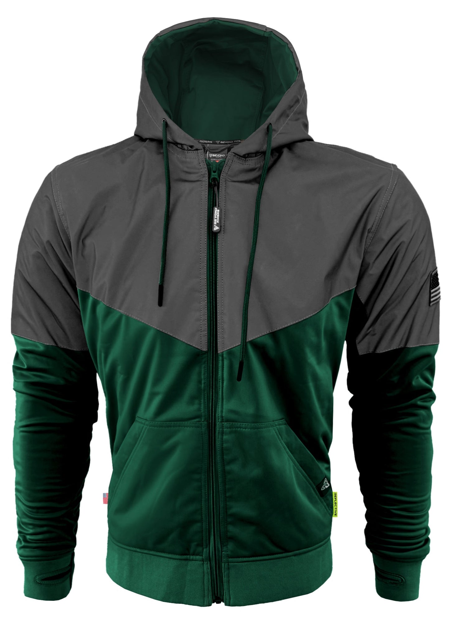TEEK - Ultra Reflective Padded Hoodie Dark Green Nebula JACKET TEEK BR