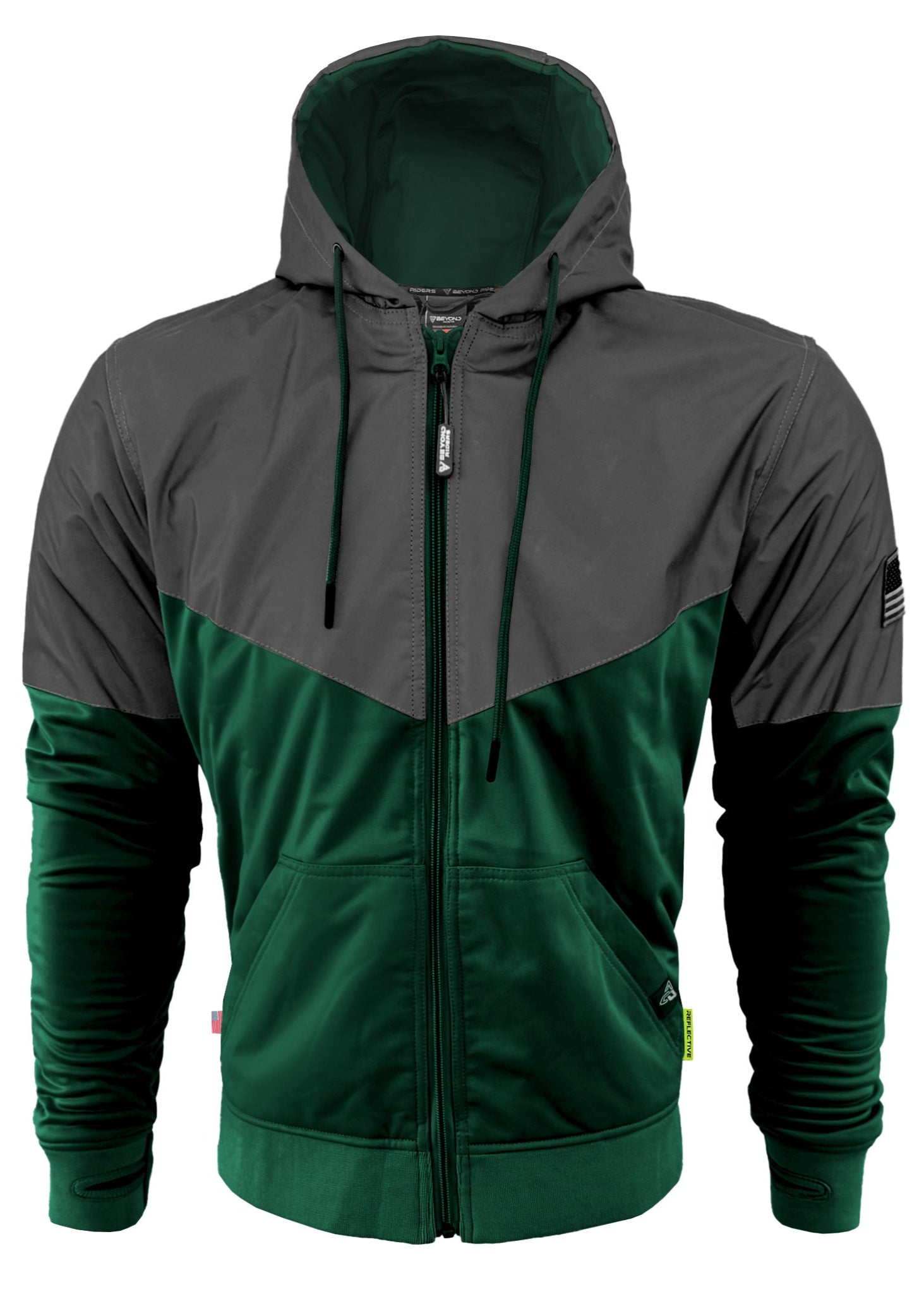 TEEK - Ultra Reflective Padded Hoodie Dark Green Nebula JACKET TEEK BR