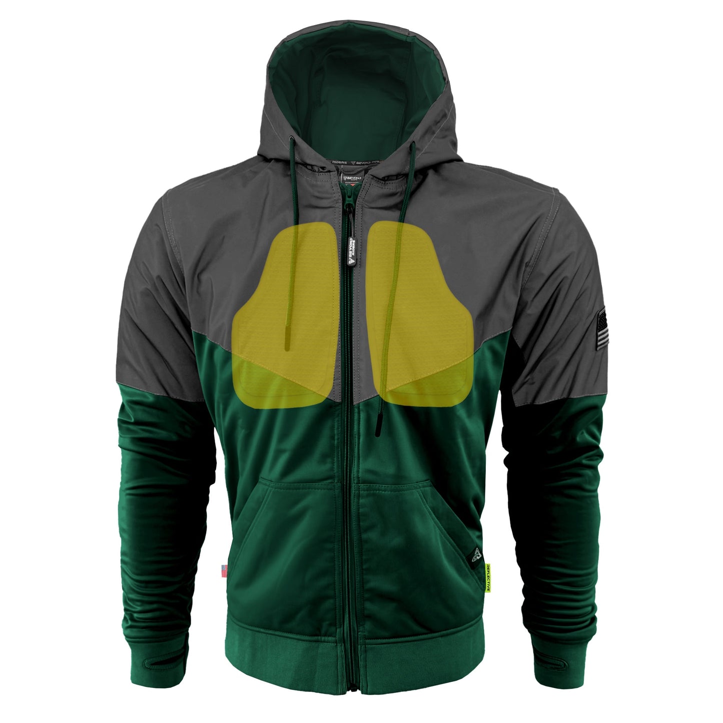 TEEK - Ultra Reflective Padded Hoodie Dark Green Nebula JACKET TEEK BR Dark Green Nebula XXS