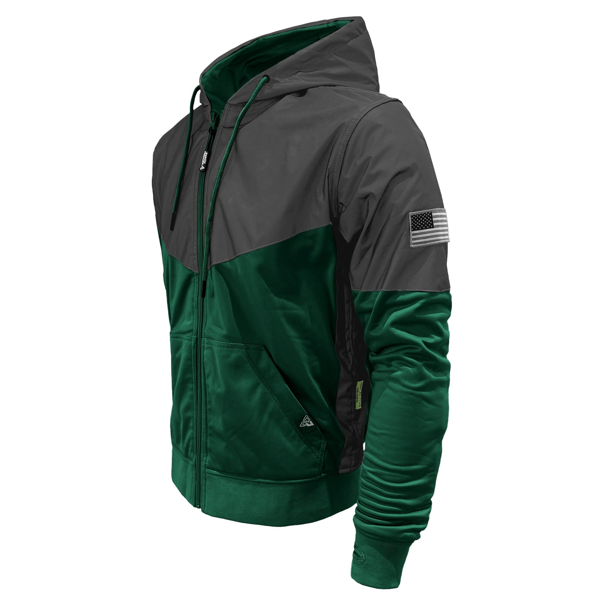 TEEK - Ultra Reflective Padded Hoodie Dark Green Nebula JACKET TEEK BR