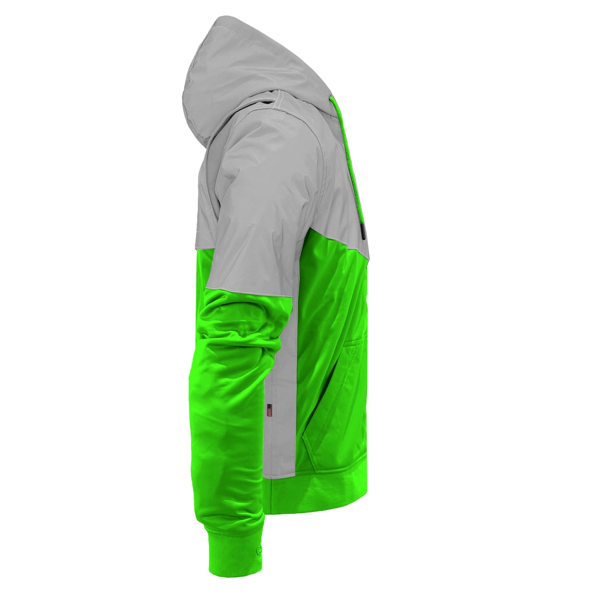 TEEK - Mens Ultra Reflective Padded Hoodie Green Eclipse JACKET TEEK BR